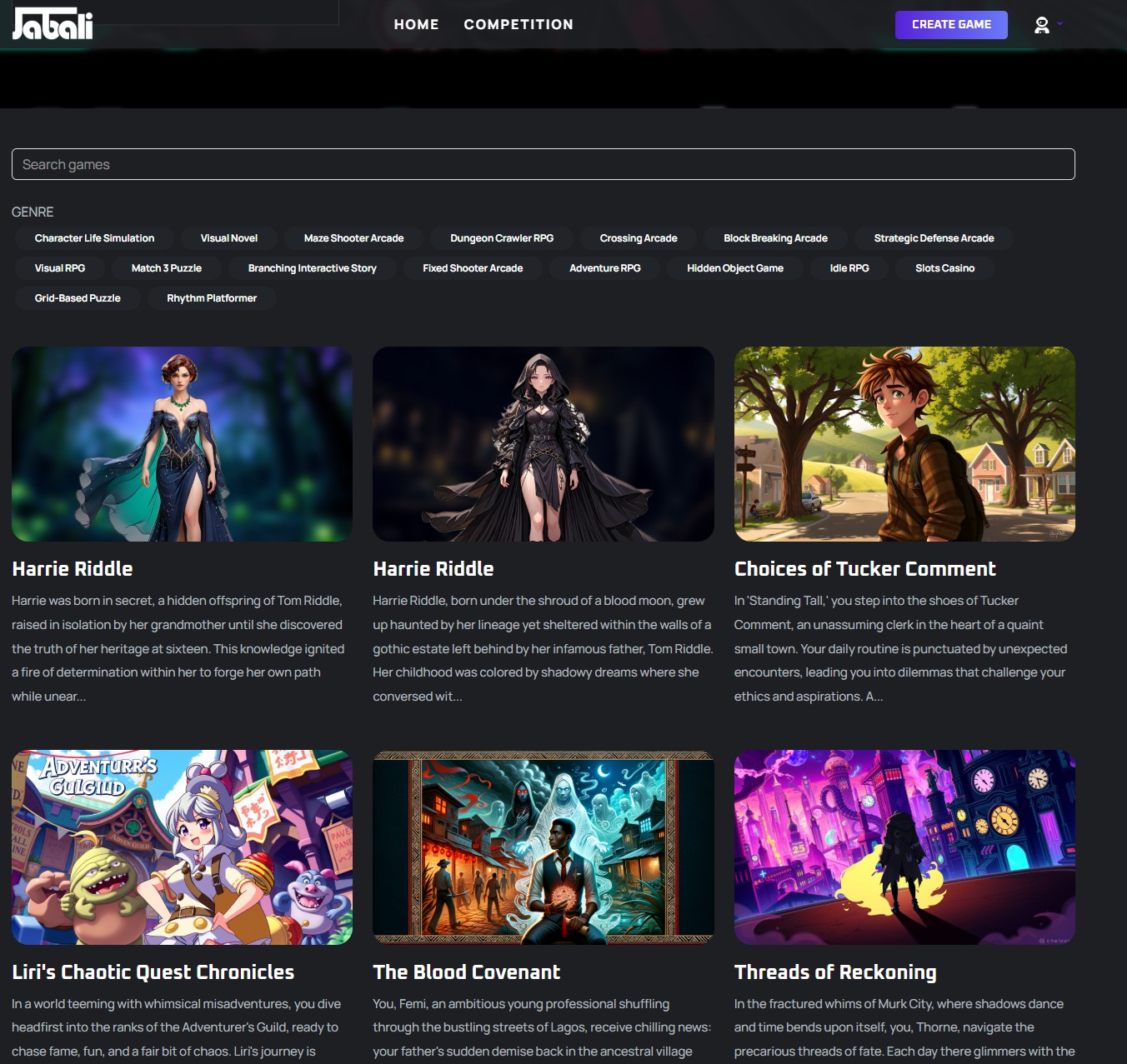 Jabali Play Website